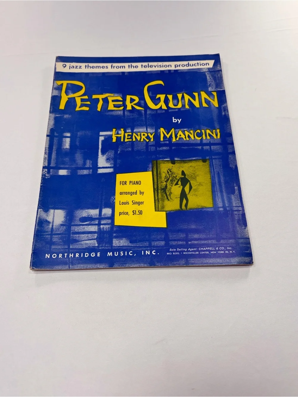 Henry Mancini Peter Gunn Piano Sheet Music Book 1958 TV Theme Jazz Vintage